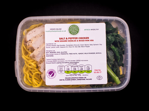 Salt & pepper chicken, noodles & mixed wok greens